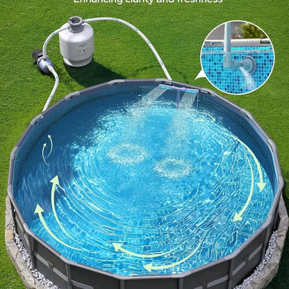 Solar Pool Fountain with Lights Dual Arc - Above/Inground Pool Fountain Lights with Remote Control 10019064086809-1