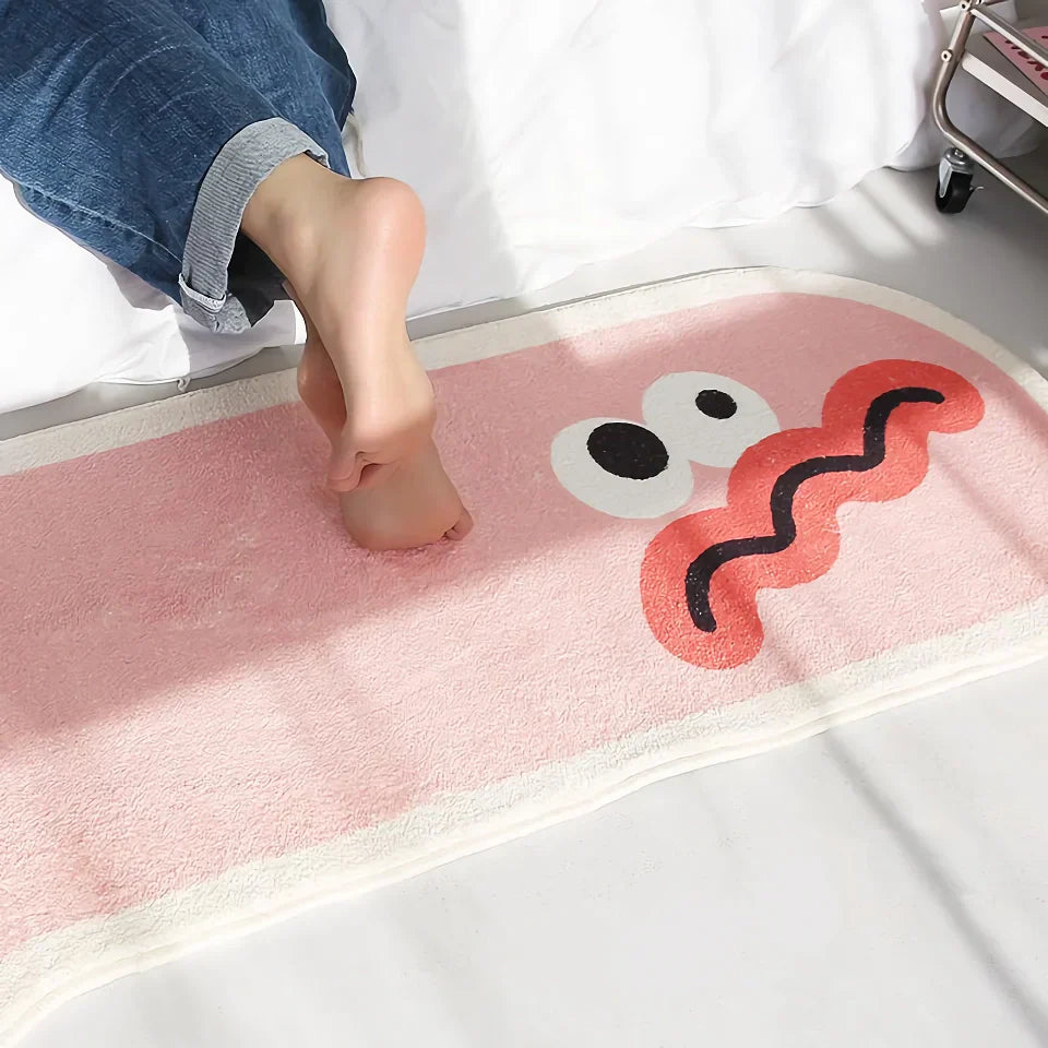 Home Bedroom Oval Plush Rug – Cozy And Creative Bedside Carpet 14815614927174-1