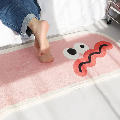 Home Bedroom Oval Plush Rug – Cozy And Creative Bedside Carpet 14815614927174-1