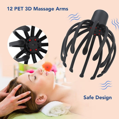 Relaxing Octopus Scalp Head Massager Handheld Stress Relief Tool 11493226840332-1