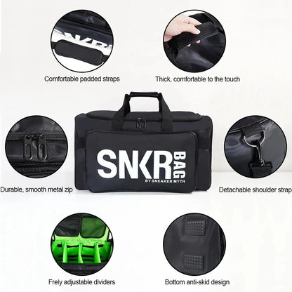 Spacious Sports Travel Gym Bag With Shoe Compartment Shoulder Strap