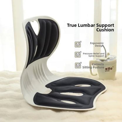 Ergonomic Lumbar Support Cushion – Posture Correcting Backrest Pillow for Adults' Office Chairs & Home Seating