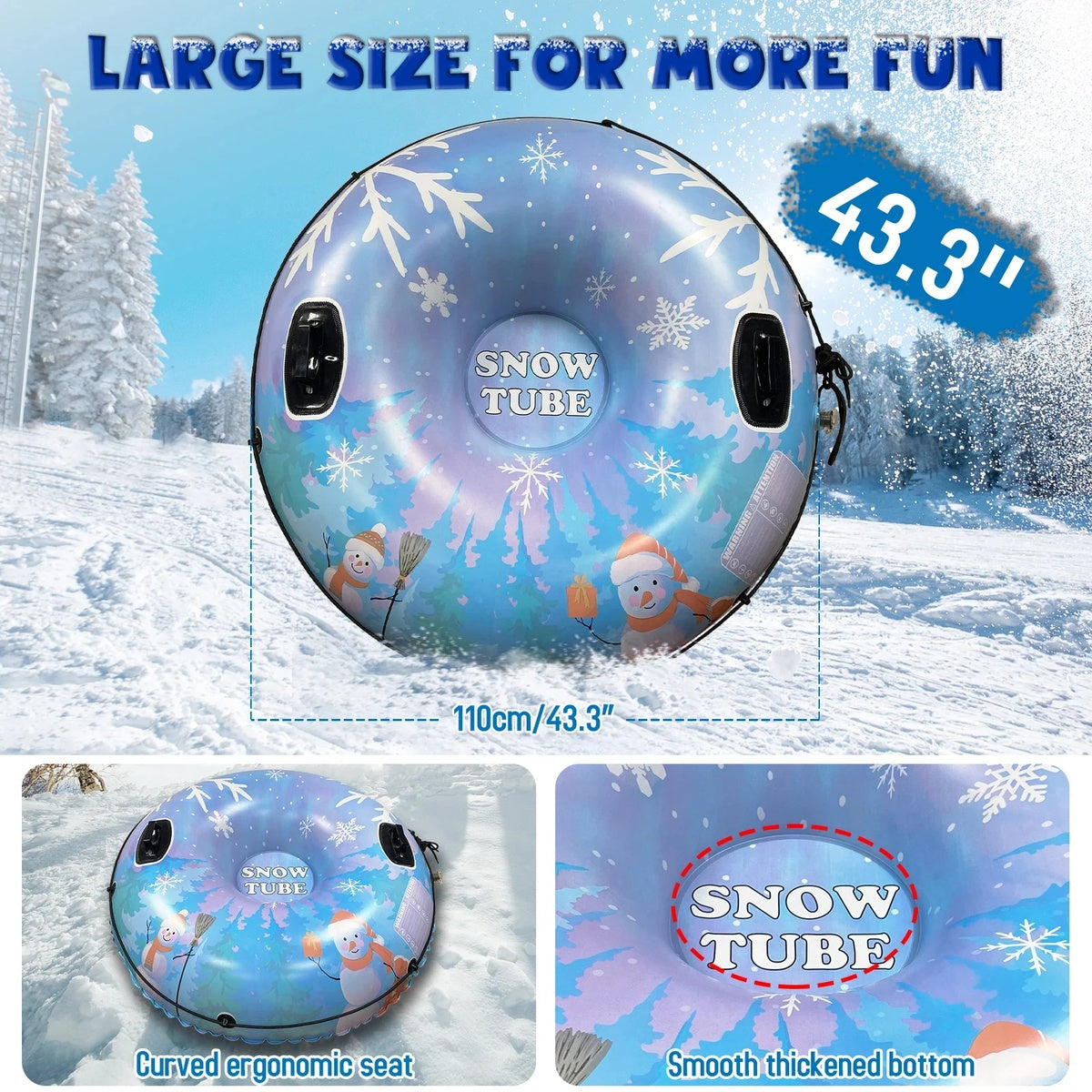 Premium Snow Tube - Durable and Safe Design