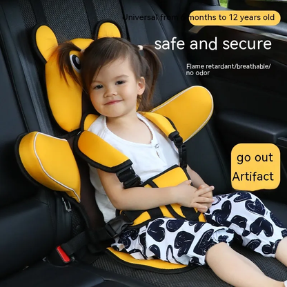 Portable Children's Car Seat - Adjustable Stroller 6 Months To 12 Years Old Breathable Chairs