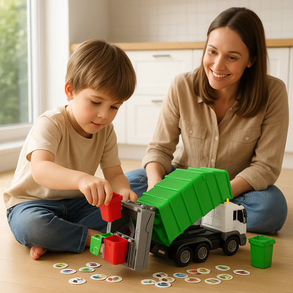 Educational Interactive Toy Garbage Truck With Lights & Sounds 15611636023645-1