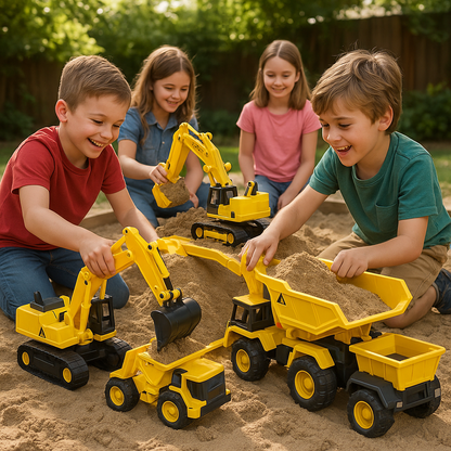 Kids Construction Truck Racing Toy With Action Launch Ramp 15611629535581-1