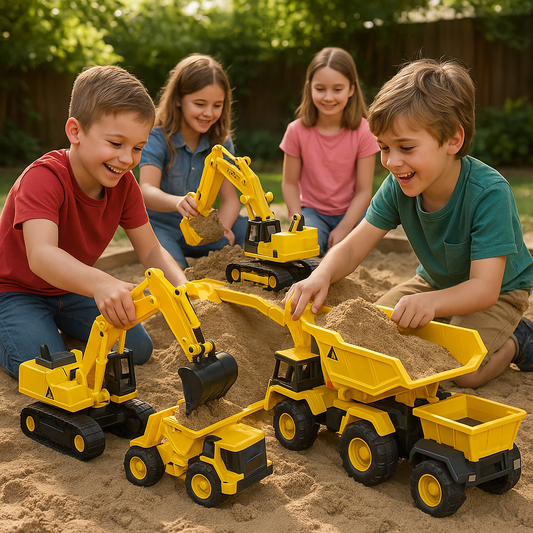 Kids Construction Truck Racing Toy With Action Launch Ramp 15611629535581-1