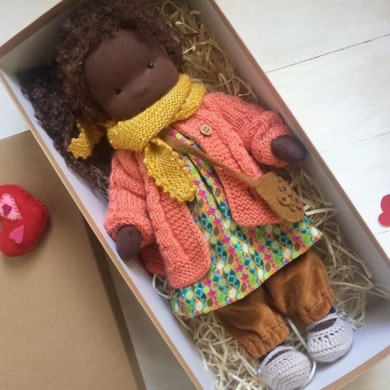 Gift for Kids-Handmade Waldorf Doll 8959340413209-1