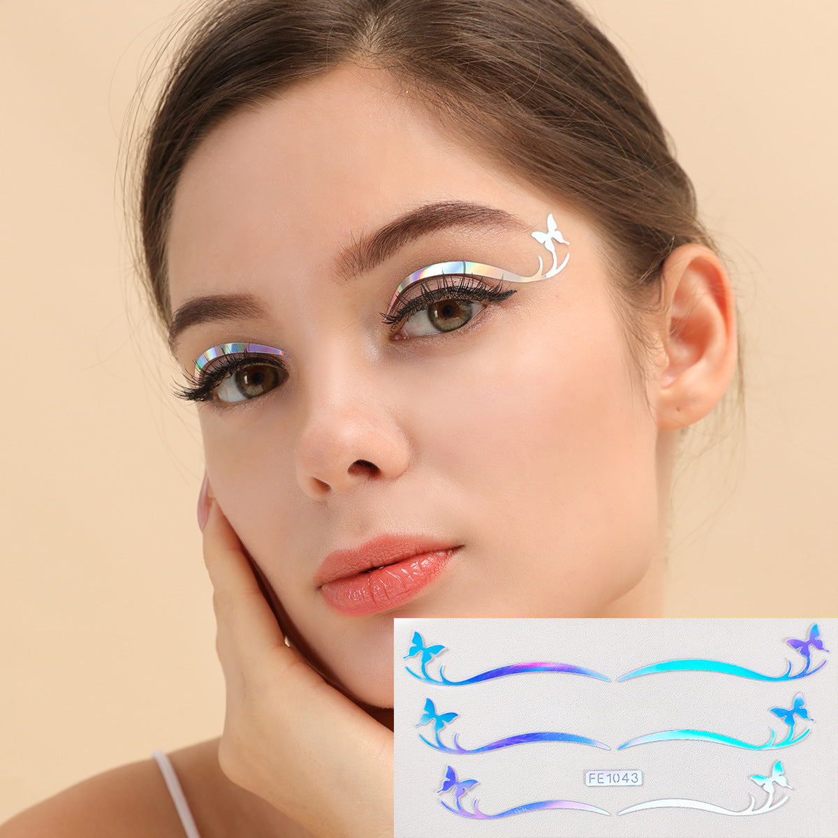 Simulated 3D Eyeliner Sticker Multi-coloured make-up eye stickers decorative make-up eyeliner stickers new 8901483757849-1