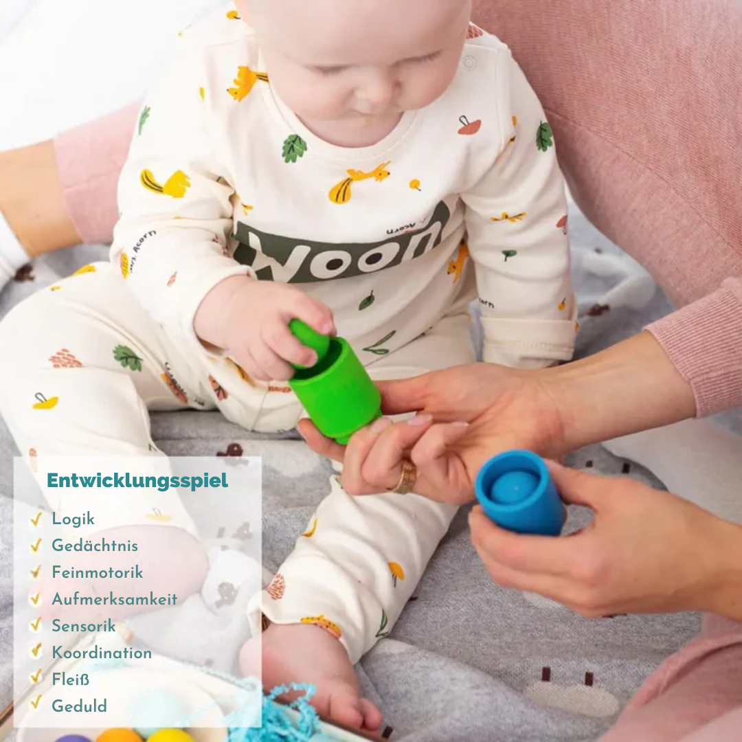 Sorting Toy | Fine Motor Skill Builder | Educational Cups & Balls Set 15181595738438-1