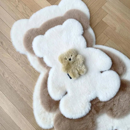 Rabbit Bear Plush Kids Room Rug Soft Washable Carpet 14815645204806-1
