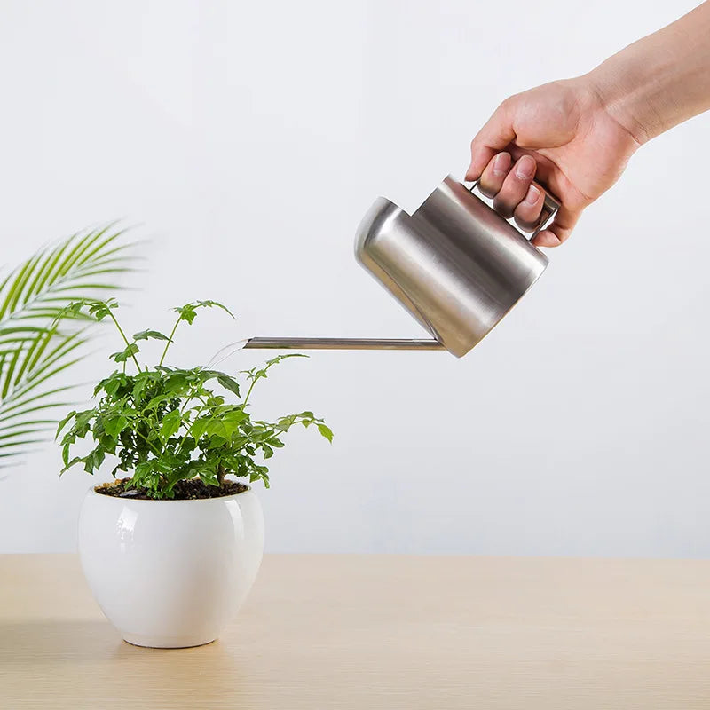 Stainless Steel Watering Can For Indoor & Outdoor Plants – 300Ml Long Spout 14815655690566-1