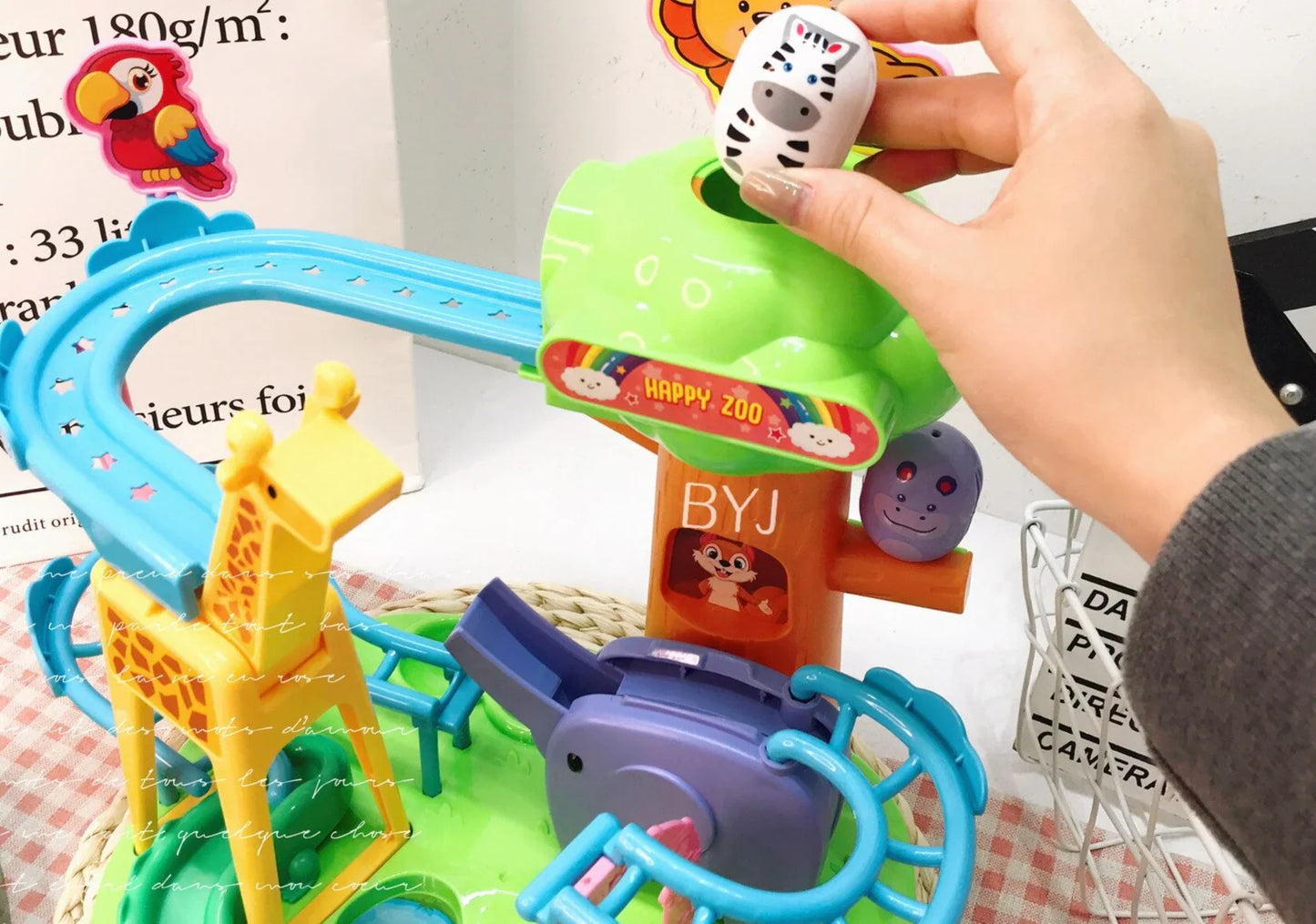 Interactive Animal Slide Toy for Educational and Creative Play 15137622753625-1