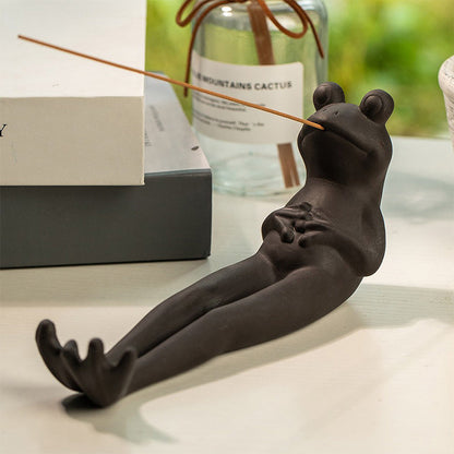 Meditate Frog Incense Stick Holder 6849885896804-1