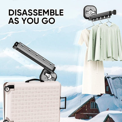 Wall-Mounted Foldable Clothes Drying Rack With Suction Cup 7252147306596-1