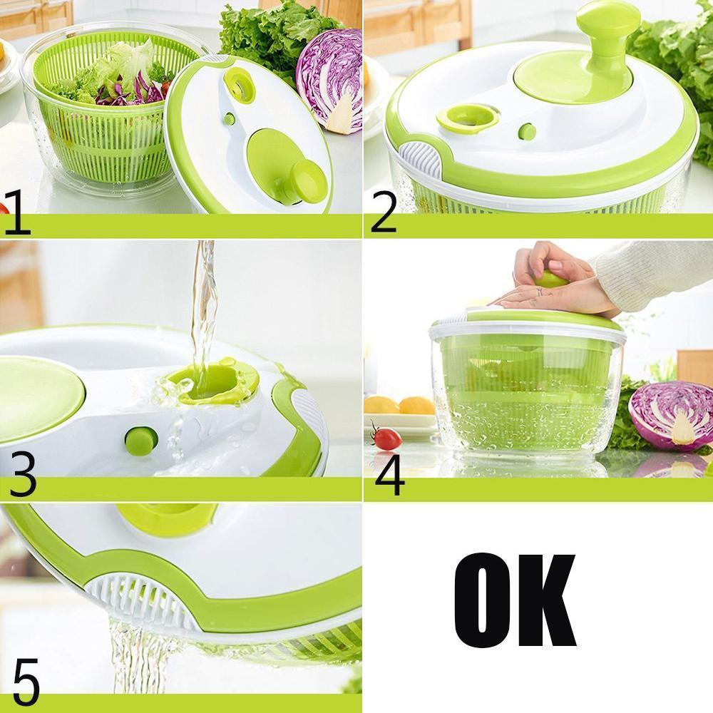 Household Salad Dehydrator Manual Vegetable Washing Machine 6851426615396-1