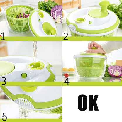 Household Salad Dehydrator Manual Vegetable Washing Machine 6851426615396-1