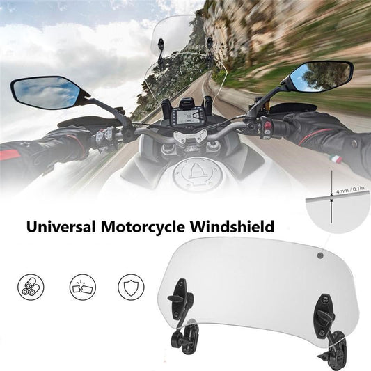 Universal Motorcycle Windshield Extension Deflector For Wind Protection And Riding Comfort 6850493775972-1