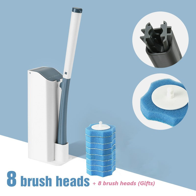 Disposable Toilet Cleaning System With Biodegradable Brush And Storage Base 6851470753892-1