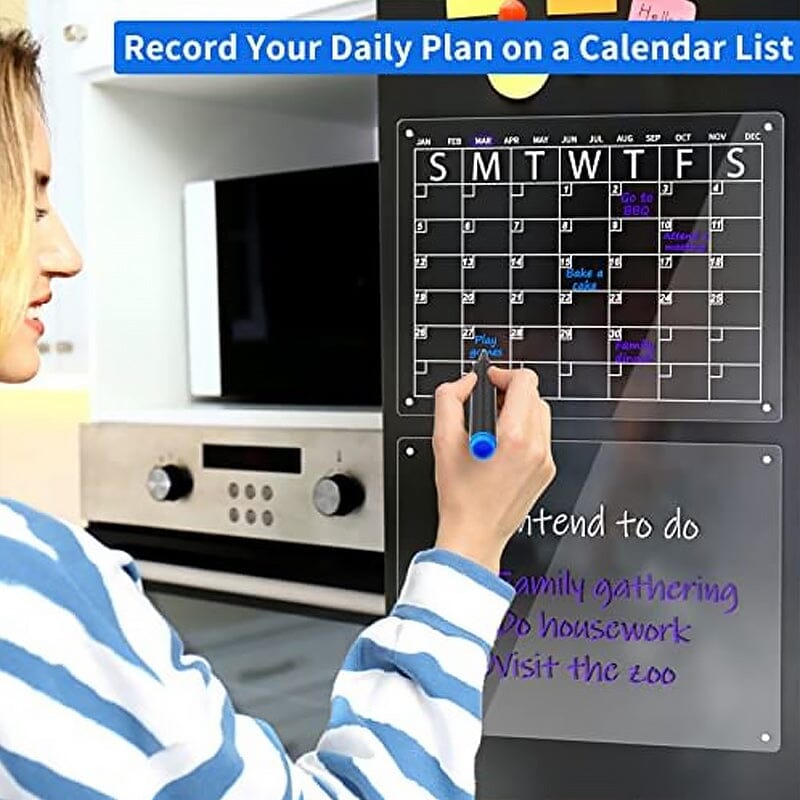 Transparent Magnetic Dry Erase Wall Calendar Board For Office Home 7253639856228-1