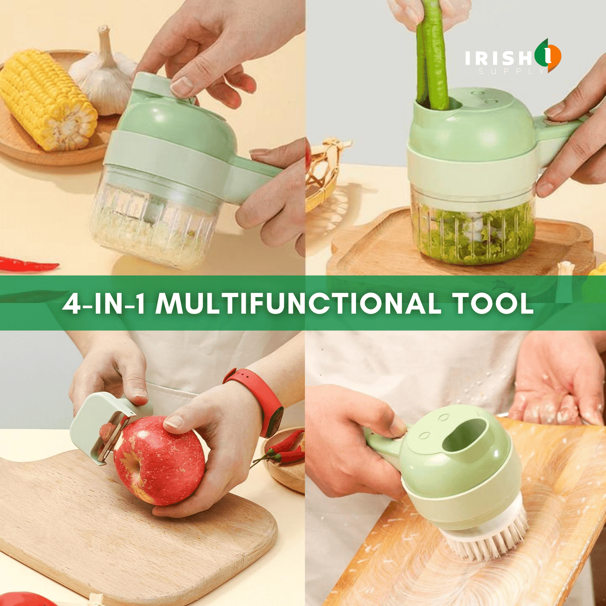 Effortless 4-in-1 Wireless Vegetable Slicer Peeler Chopper 8602952434010-1