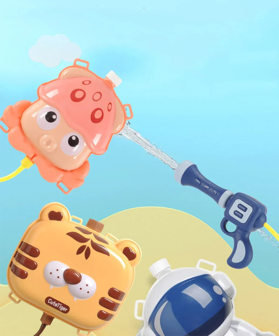 Water Blaster Backpack Toy for Fun Outdoor Splash Battle Play 15125226455385-1