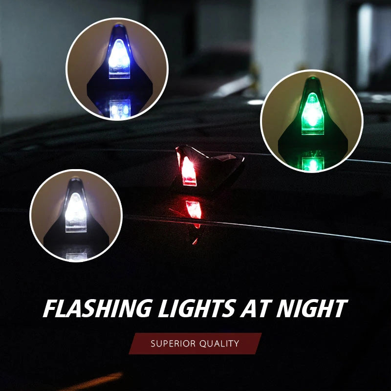 Shark Fin Solar Warning Light For Car 6851283124324-1