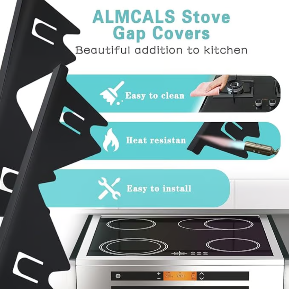 Keep Your Kitchen Clean With The Adjustable Stainless Steel Stove Gap Covers 14989175947590-1