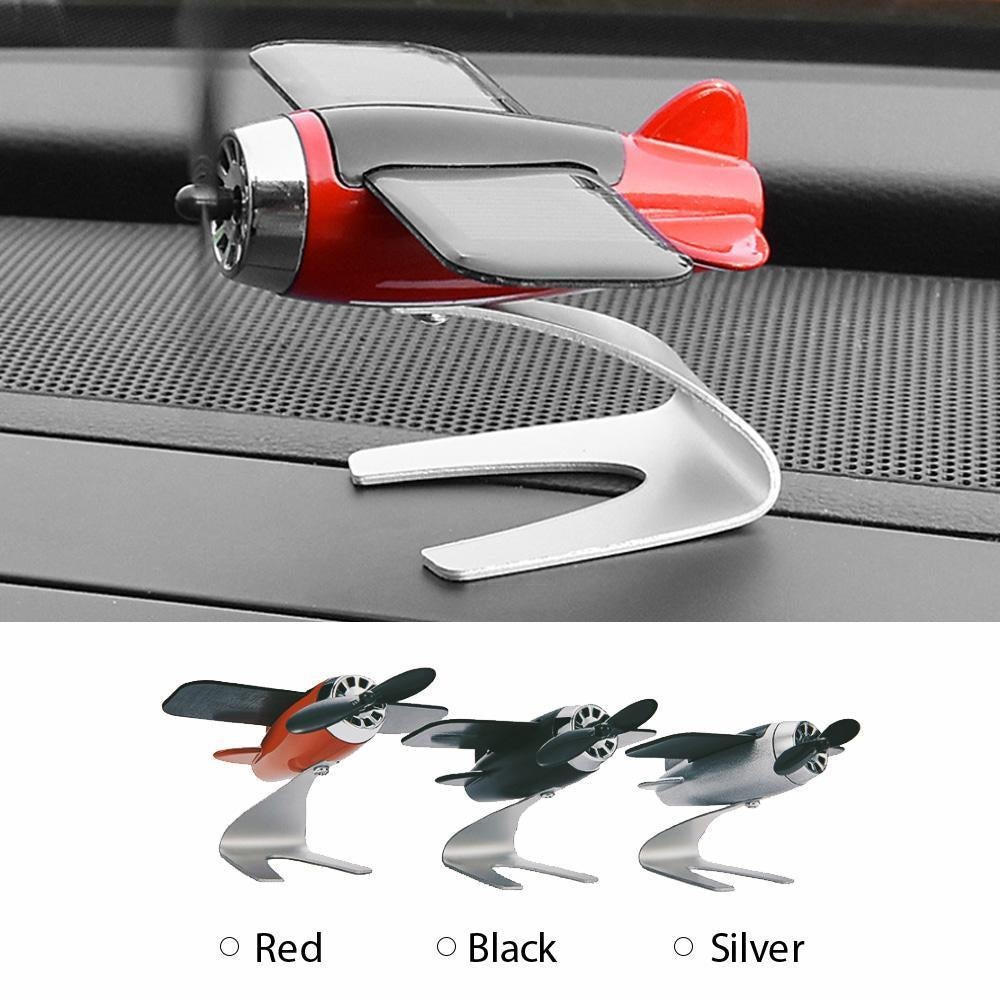 Solar Airplane Car Dashboard Decoration Rotating Ornament For Vehicle Interior 6851967123556-1