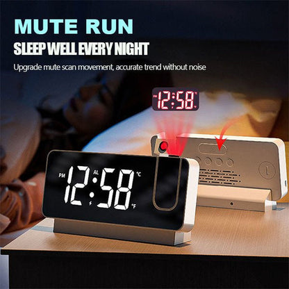 Smart Digital Projection Clock Displaying Time Temperature Date And Adjustable Brightness 7004588802148-1