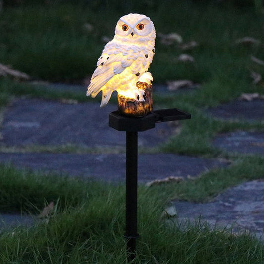 Solar Owl Garden Statue With Led Lights For Night Ambience 14969930023238-1