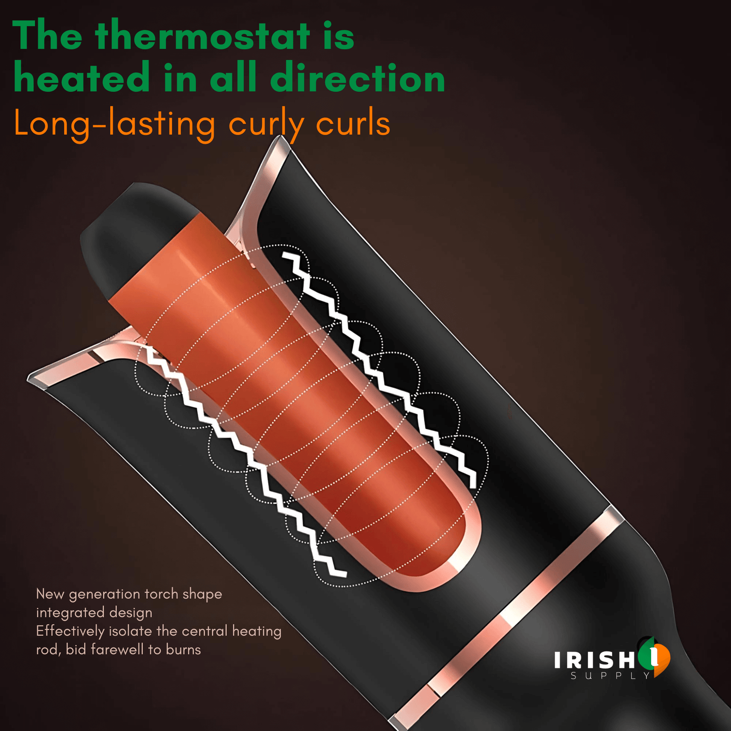 Automatic Rotating Ceramic Hair Curler For Medium Hair With Heat Control 8849664278874-1