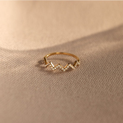 Elegant Mountain Peak Inspired Ring Symbolizing Strength And Balance 8576912883993-1