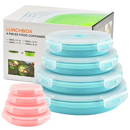 Space Saving Collapsible Lunch Box Set For Meal Prep And Travel 6852153933924-1