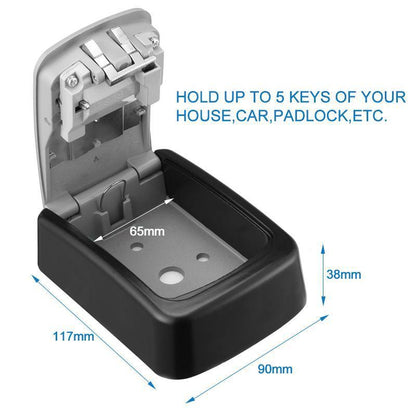 Wall Mounted Key Lock Box With 4 Digit Combination Code 6852112187492-1