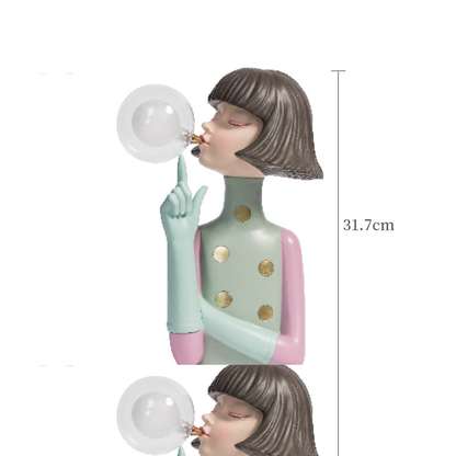 Artisan Resin Glass Table Lamp Elegant Vintage Creative Character Design 9582324121902-1