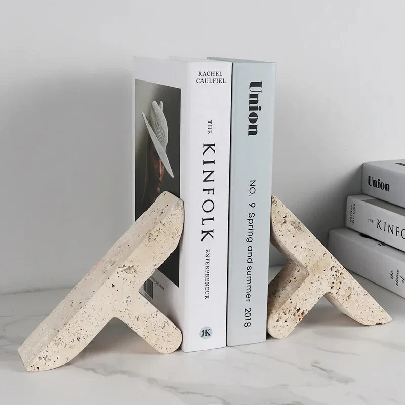 Elegant Travertine Bookends For Shelves 14815616139590-1
