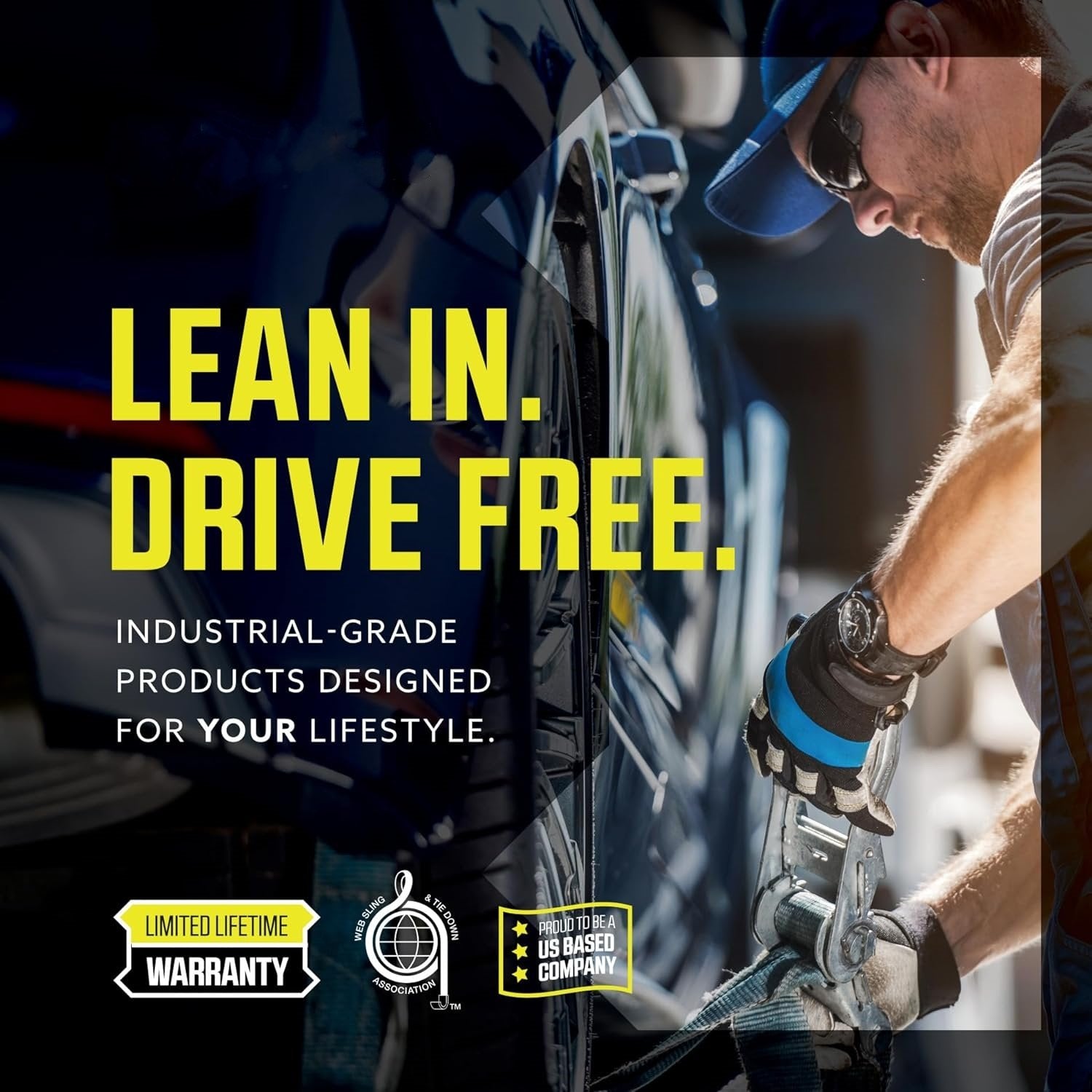 Retractable Ratchet Tie Down Strap With Sturdy Hooks Heavy Duty 9529868976430-1