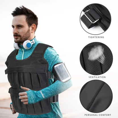 Exercise Weight Vest - 20Kg Adjustable Exercise Loading Weight Vest for Fitness Training