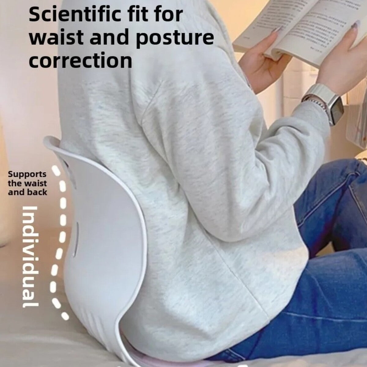 Ergonomic Lumbar Support Cushion – Posture Correcting Backrest Pillow for Adults' Office Chairs & Home Seating