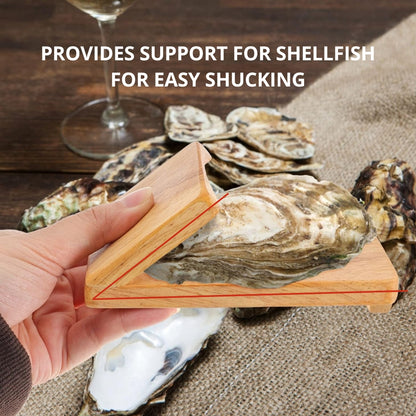 Bowlift Premium Wood Handle Oyster Shell Opener Clamp