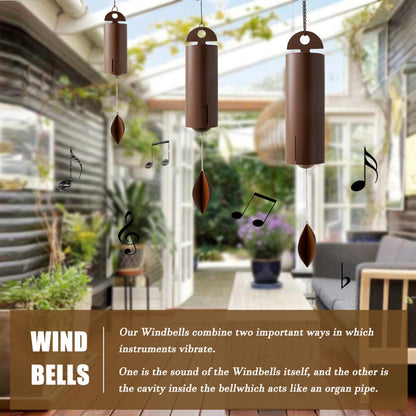 Deep Resonance Serenity Bell - Outdoor Musical Wind Chime and Home Decor (6x6x48cm)