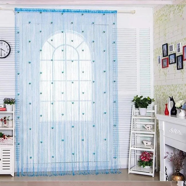 Romantic Rose Sheer Curtains No-Drill Installation Privacy Elegant Home Decor 14981445976390-1