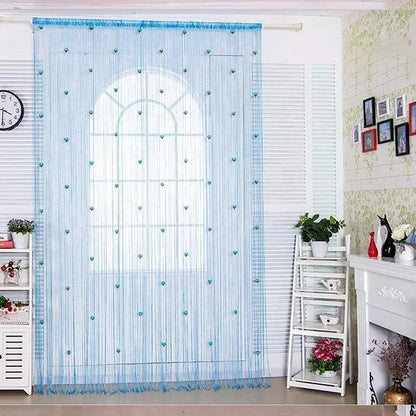 Romantic Rose Sheer Curtains No-Drill Installation Privacy Elegant Home Decor 14981445976390-1
