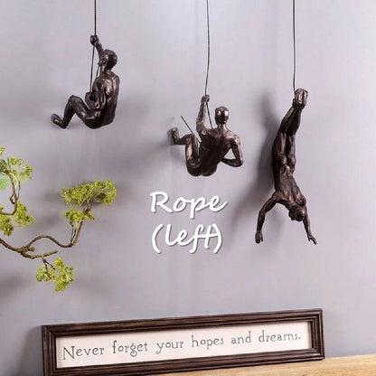 Wall Climbing Resin Sculpture Decorative Figure Home Hanging Decor 8496298688814-1