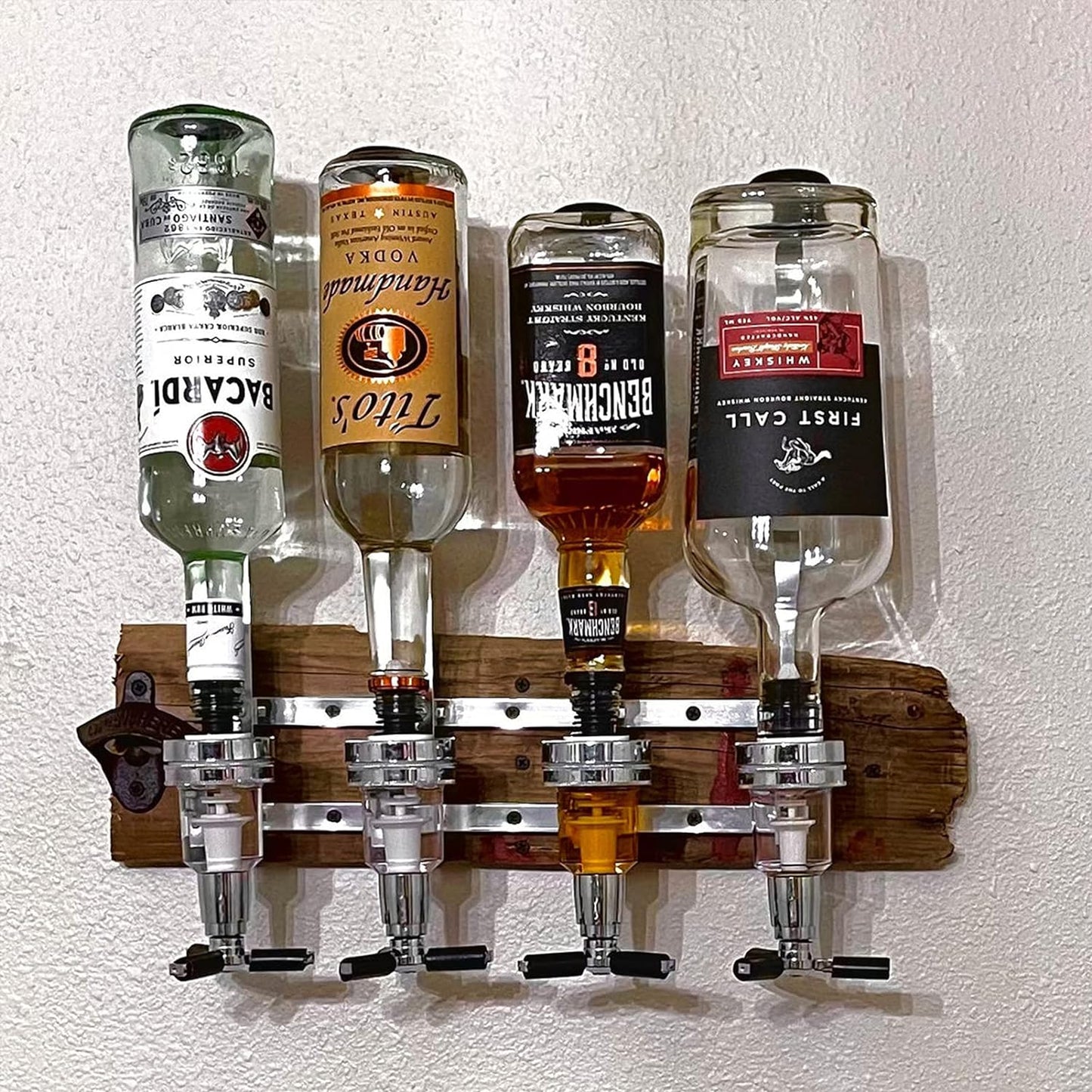 Wall Mounted Liquor Dispenser For Home Bar Alcohol Beverage Station 9864402600238-1