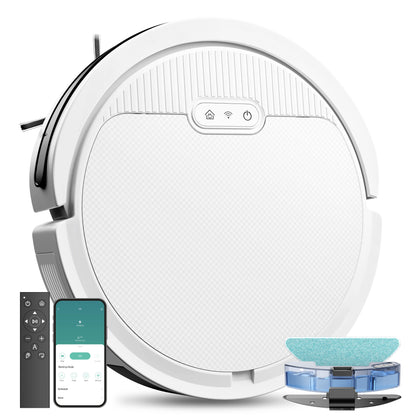 Robot Vacuum And Mop, 3 In 1 Combo Cleaner For Home With Pet Hair And Hard Floor, 5000Pa Suction, 120 Mins Run Time,Self-Charging,Super Thin Body 9013914992860-1