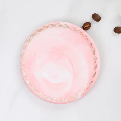 Golden Edge Marble Ceramic Coasters 14815669813574-1
