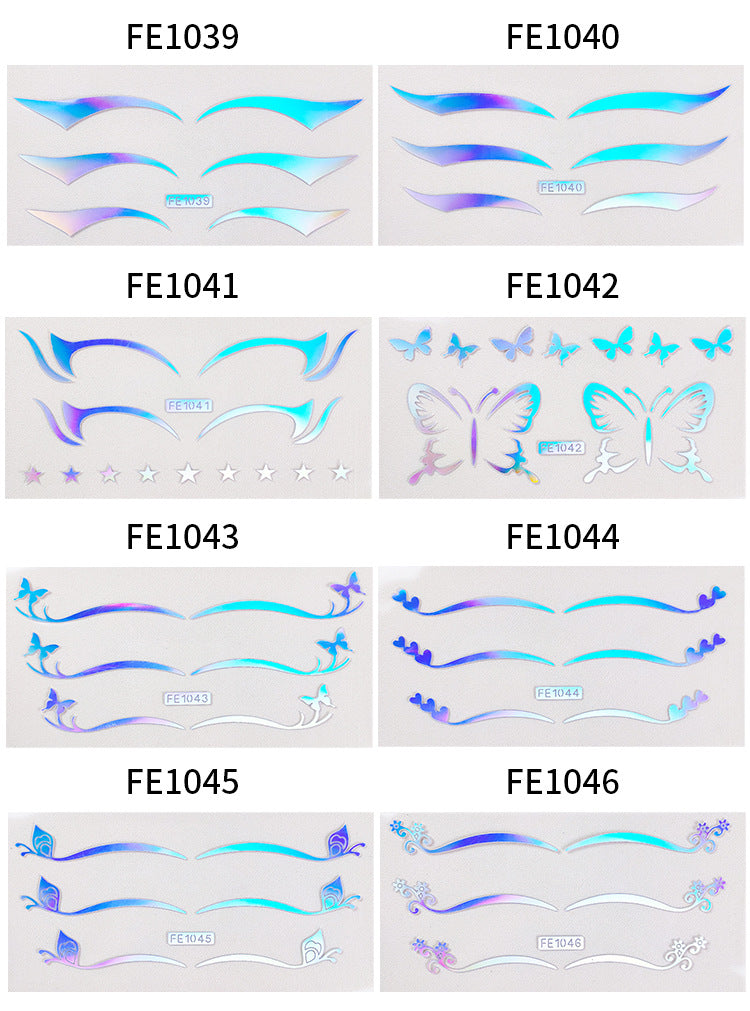 Simulated 3D Eyeliner Sticker Multi-coloured make-up eye stickers decorative make-up eyeliner stickers new 8901483757849-1