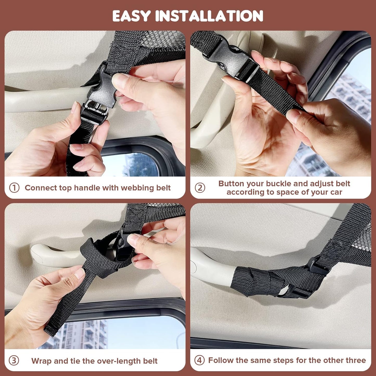 Upgrade Car Ceiling Cargo Net Pocket 10056776450350-1